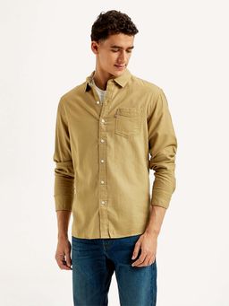 Levi's - Khaki Men's Solid Slim Fit Shirt