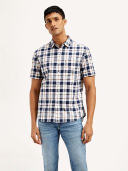 Levi's - White Men's Checkered Slim Fit Shirt