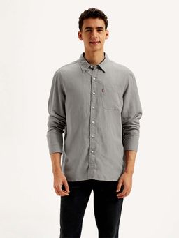 Levi's - Grey Men's Solid Slim Fit Shirt