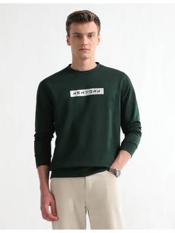 Arrow Newyork - Men's Typography Printed Regular Fit Sweatshirt