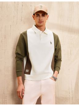 U.S. Polo Assn. Denim Co. - U.S. Polo Assn. Denim Co Men's Colour Blocked Legend Of Horseshoe Sweatshirt