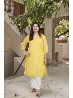 Sunehra Gota - Do Juan Yellow Kurta