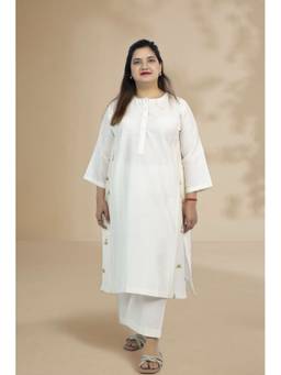 Sunehra Gota - Kalidar Booty Ivory Kurta