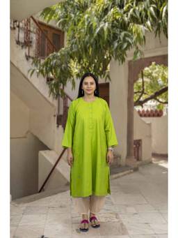 Sunehra Gota - Kalidar Booty Green Kurta