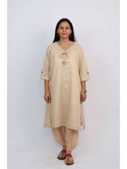 Sunehra Gota - Bada Mor Boota Silver Kurta