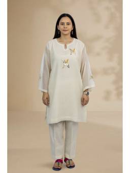 Sunehra Gota - Bagula Ivory Kurta