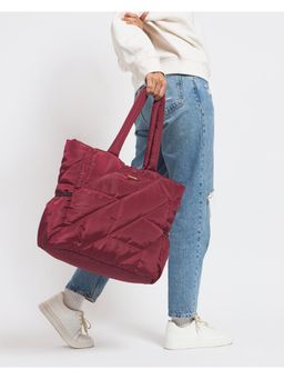Chumbak - Maroon Solid-Plain Tote Bag