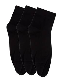 NEXT2SKIN - Womens Ankle Length Cotton Thumb Socks (Pack of 3) - Multi-Color
