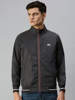 SHOWOFF - Men Casual Solid Grey Jacket