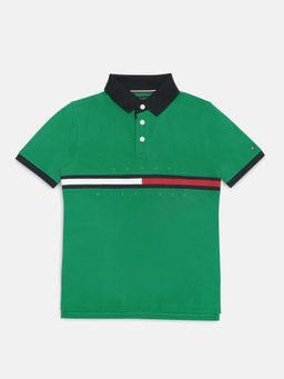 Tommy Hilfiger - Boys Logo Regular Fit Cotton Polo T-Shirt