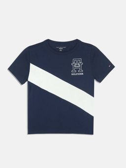 Tommy Hilfiger - Boys Colorblock Regular Fit Cotton T-Shirt