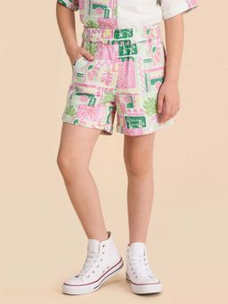 U.S. POLO ASSN. - Girlswear Girls Comfort Fit Graphic Printed Shorts