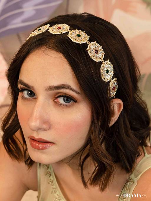 ダイスケタナカ damaged beads 粘 rib hair band