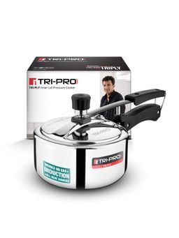 Bergner - Tripro Triply Stainless Steel Inner Lid Pressure Cooker - 2 Litres