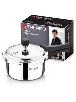 Bergner - Tripro Triply Stainless Steel Outer Lid Pressure Cooker - 2 Litres