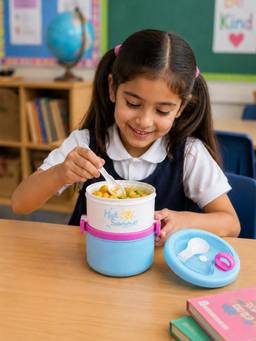 Little Surprise Box - Blue Hot Summer Double Decker Stainless Steel Lunch Box