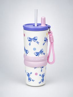 Little Surprise Box - Purple Bows Good Time Stainless Steel Sipper Bottle - 710ml