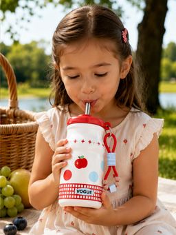 Little Surprise Box - Red Apple Stainless Steel Water Bottle with Infuser - 400ml