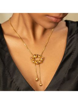 Shaya by CaratLane - Demunita Bloom Necklace in Gold Plated 925 Silver