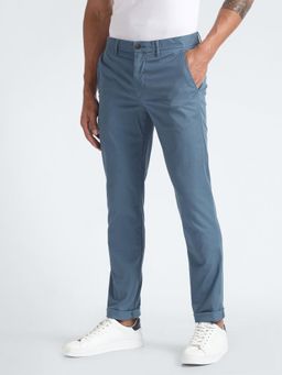 Tommy Hilfiger - Slim Fit Solid Mid Rise Chinos Trouser - Blue