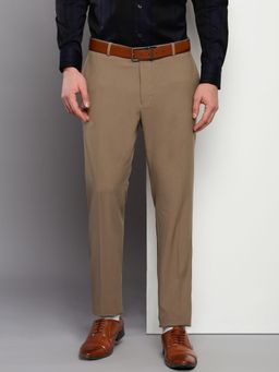 Tommy Hilfiger - Regular Fit Solid Mid Rise Formal Trouser - Brown