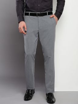 Tommy Hilfiger - Regular Fit Solid Mid Rise Formal Trouser - Grey