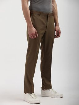 Tommy Hilfiger - Regular Fit Textured Mid Rise Chinos Trouser - Brown