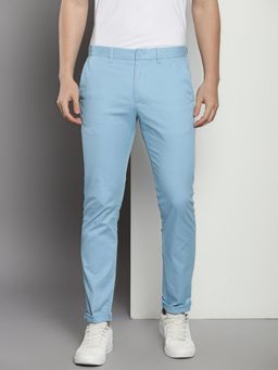 Tommy Hilfiger - Slim Fit Solid Mid Rise Chinos Trouser - Blue