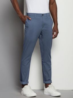 Tommy Hilfiger - Slim Fit Textured Mid Rise Chinos Trouser - Blue