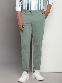 Tommy Hilfiger - Regular Fit Solid Mid Rise Chinos Trouser - Green