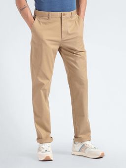 Tommy Hilfiger - Regular Fit Solid Mid Rise Chinos Trouser - Beige