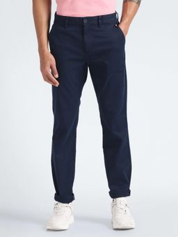Tommy Hilfiger - Slim Tapered Fit Solid Mid Rise Chinos Trouser - Blue