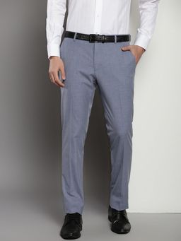 Tommy Hilfiger - Regular Fit Solid Mid Rise Formal Trouser - Blue
