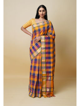 Unnati Silks - Multi Pure Mercerized Superfine Gadwal Cotton Saree without Blouse