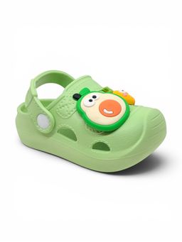 Lil Lollipop - Kids Fruits Applique Anti Slip Perforated Sling back Clogs - Green