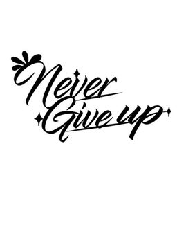 eCraftIndia - "Never Give Up" Black Wood Wall Art Cut out, Ready to Hang Home Decor