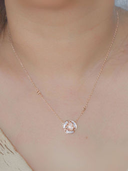 LuxeVogue - Petals Sparkle Necklace 925 Silver Charm