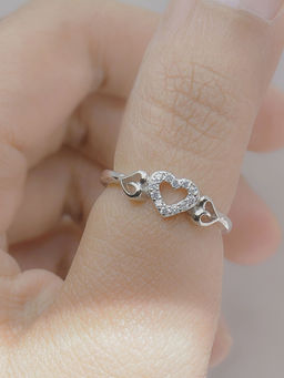 LuxeVogue - Heart-To-Heart 925 Silver Ring