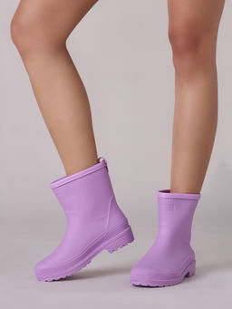 Twenty Dresses by Nykaa Fashion - Purple Ankle Length Round Toe Rain Boots