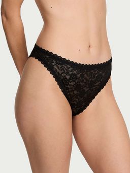 Victoria's Secret - Black Self Design Regular Brief Panty
