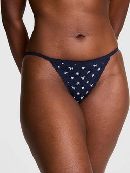 Victoria's Secret - Navy Blue Printed Regular Bikini Panty