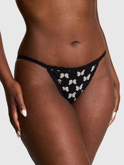 Victoria's Secret - Black Printed Regular Bikini Panty