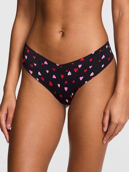 Victoria's Secret - Black Printed Regular Thong Panty