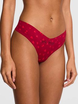 Victoria's Secret - Red Printed Regular Thong Panty