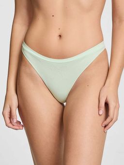 Victoria's Secret - Green Self Design Regular Thong Panty