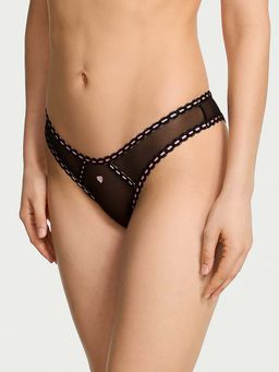 Victoria's Secret - Black Self Design Regular Bikini Panty