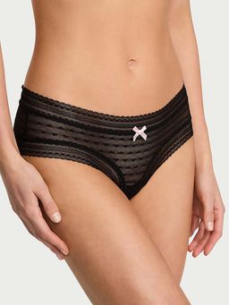 Victoria's Secret - Black Self Design Regular Brief Panty