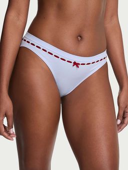 Victoria's Secret - White Self Design Regular Bikini Panty