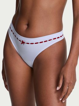 Victoria's Secret - Purple Self Design Regular Thong Panty