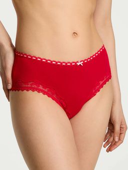 Victoria's Secret - Red Self Design Regular Brief Panty